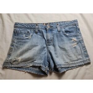 L.E.I Denim Shorts Blue Jean Distressed Women's Size 9‎ Reg LEI